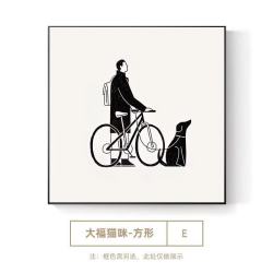 INS风黑白抽象人物挂画