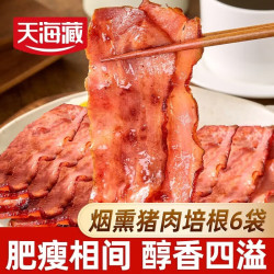 天海藏 烟熏猪肉培根100g*6袋 烧烤烤肉儿童早餐三明治煎烤食材源头直发