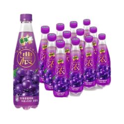 百事可乐美年达玫瑰香葡萄味气泡饮450ml瓶装果汁气泡饮料