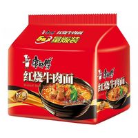 88VIP：康师傅 经典袋红烧牛肉面方便面 104g*5袋