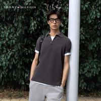 TOMMY HILFIGER 【透气修身】珠地棉网眼POLO衫男女同款短袖T恤 多色可选