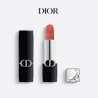 Dior 口红烈艳蓝金魅惑 粉漾闪亮女士显色唇膏3.4g 丝绒772哑光唇膏