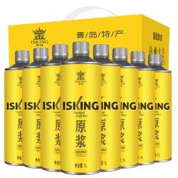 金特 原浆大桶装 黄啤 盒  1x8x1000ml 包装 1L*8