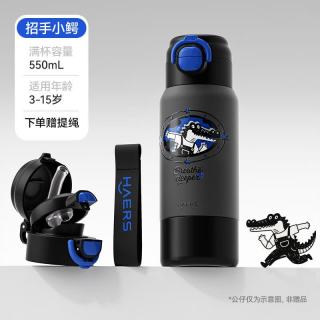 HAERS 儿童保温杯316不锈钢水杯550mL