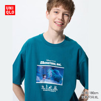 优衣库 PIXAR UT/短袖T恤男装女装印花T恤皮克斯485308 66 蓝色 2XL