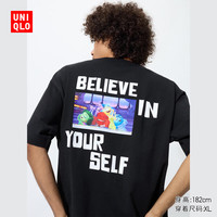 优衣库 PIXAR UT/短袖T恤男装女装印花T恤皮克斯489156 09 黑色 2XL