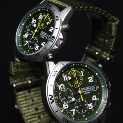SEIKO 男士复刻计时码表 SND377P2 通用