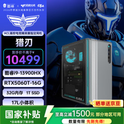 雷神 黑武士·猎刃设计师高性能游戏办公商用台式机电竞主机(i9-13900HX 32G RTX5060Ti-16G显存 1T)