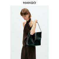 MANGO 女装吊带背心2026秋装新款气质针织露背交叉挂脖领上衣 褐色