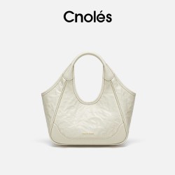 Cnolés Cnoles蔻一知许包白色单肩包包女款2026新款斜挎包通勤手提包女士
