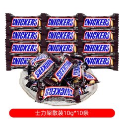 士力架 花生夹心巧克力 10g*10条 散装