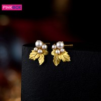 PINKBOX 娉饰珠宝 雨后清晨黄金耳饰 2.12g OGE084(B)