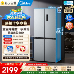 美的 冰箱 BCD-480WSPZM(E) 榭湖银