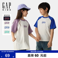 Gap 男女童春季款纯棉短袖T恤儿童装755793 蓝色 160 cm(14-15岁)亚洲尺码
