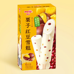 明治 雪糕  量贩装 栗子红豆雪糕 62g*6支