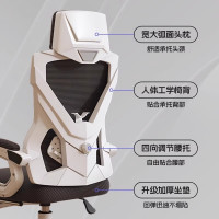 全品屋 电竞人体工学电脑椅 白框灰网