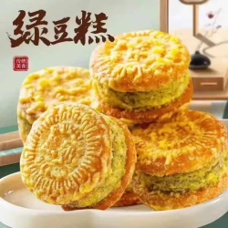 整箱装绿豆糕板栗酥饼传统糕点心盒装好吃休闲零食小吃 绿豆酥140g*1盒
