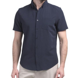 PERRY ELLIS 短袖细条纹衬衫