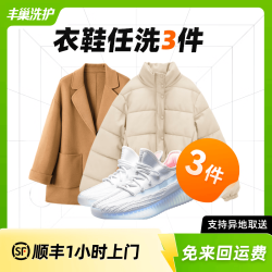 丰巢到家 洗衣洗鞋 衣鞋任洗3件 暂不预约（请备注手机号）