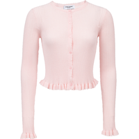 VERO MODA 326225001 喇叭袖开衫短袖T恤 博粉 L