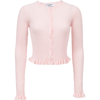 VERO MODA 326225001 喇叭袖开衫短袖T恤 博粉 L
