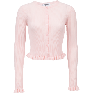 VERO MODA 326225001 喇叭袖开衫短袖T恤 博粉 L