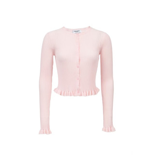 VERO MODA 326225001 喇叭袖开衫短袖T恤 博粉 L