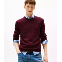 限尺码、限新用户：TOMMY HILFIGER 男士纯棉圆领针织衫