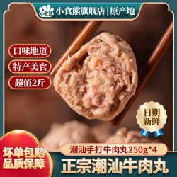 小食熊 中国潮汕牛肉丸牛筋丸 1000g 冷冻火锅烧烤食材