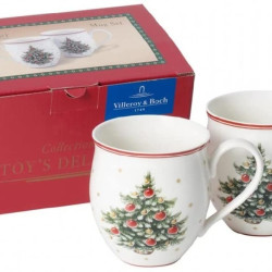 Villeroy &amp; Boch 德国唯宝 德国进口高级瓷器咖啡杯 圣诞树图案 光泽现代风格 2件套装