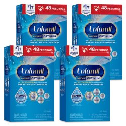 Mead Johnson 美赞臣 婴幼儿配方奶粉 乳铁蛋白DHA添加 0-12个月宝宝营养粉 850克装4罐装 非转基因免疫支持脑部发育 母乳喂养补充奶粉