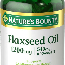 Natures Bounty 自然之宝 亚麻籽油软胶囊 心血管健康 植物基配方 成人125粒