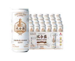 双合盛 精酿德式啤酒 12.5°P德式小麦白啤罐装500ml*24罐*两箱装