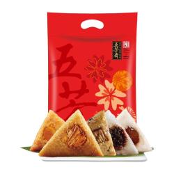 五芳斋 嘉兴大肉粽蛋黄肉粽豆沙蜜枣栗子 1160g-6荤4素 粽子礼袋