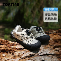 TOPSTAR 儿童凉鞋防滑网鞋 米色黑底 24