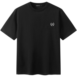 gxgjeans 【74%棉】 美式休闲宽松圆领短袖T恤 26夏新品 黑色