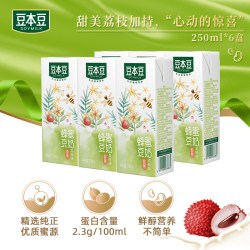 达利园 唯甄蜂蜜荔枝味豆奶 250ml*6盒
