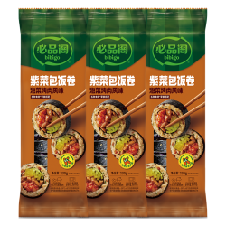 必品阁 即食紫菜包饭卷 懒人速食微波营养早餐泡菜烤肉风味饭团230g*3
