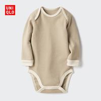 优衣库 婴幼儿包臀衣长袖连体衣