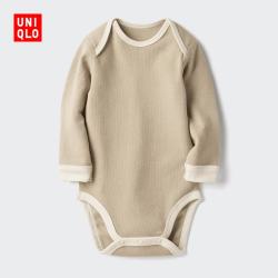 优衣库 婴幼儿包臀衣长袖连体衣