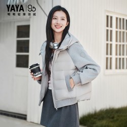 YAYA 鸭鸭  90+系列女士短款羽绒服