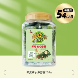 美好时光 海苔原味海苔片大桶装夹心营养解馋拌饭儿童零食即食紫菜
