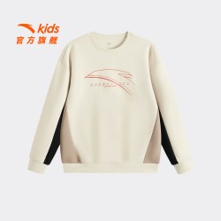 安踏 儿童针织套头衫 春秋男大童卫衣