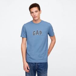 Gap 纯棉刺绣字母logo 男士短袖T恤