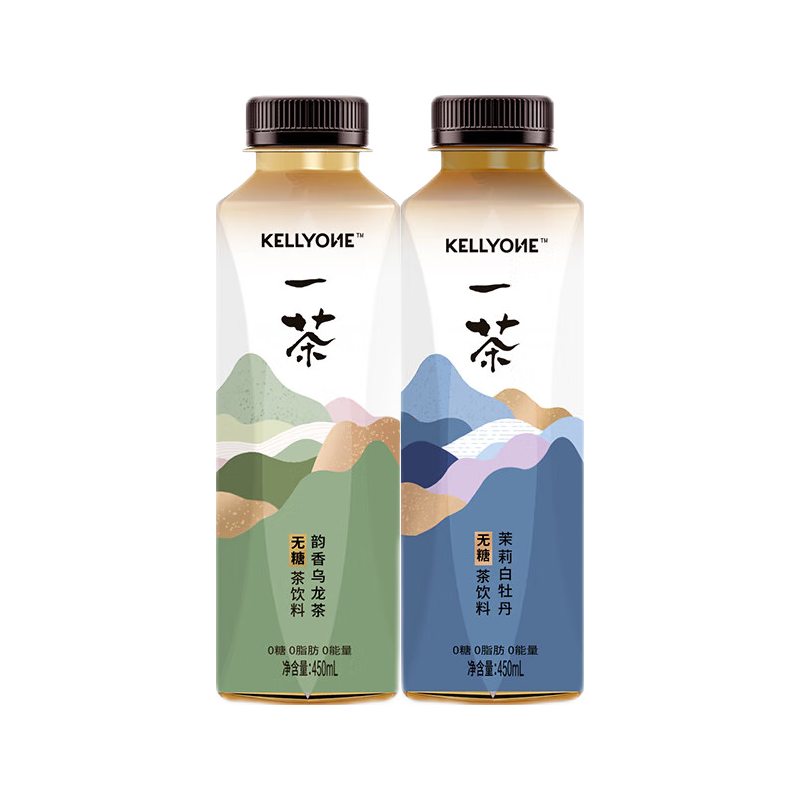 Kellyone 一茶韵香乌龙茶 450ml*15瓶 无糖茶饮料