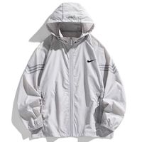 NIKE 男士 UPF50+防晒衣 白色 2XL 户外风衣