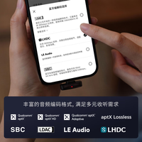 旷世音响 QCC Dongle Pro2 LDAC蓝牙发射器 MFI认证 黑色