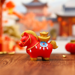 艾格辰 马上有钱生肖马摆件