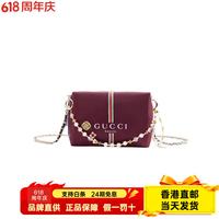 GUCCI 珠络绯夜花禾链条装饰千金风甜酷撞色安可拉红收纳 珠络绯夜
