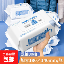 免洗清洁湿巾 强力去污渍湿纸巾 羽绒服专用 80抽/包 2包
